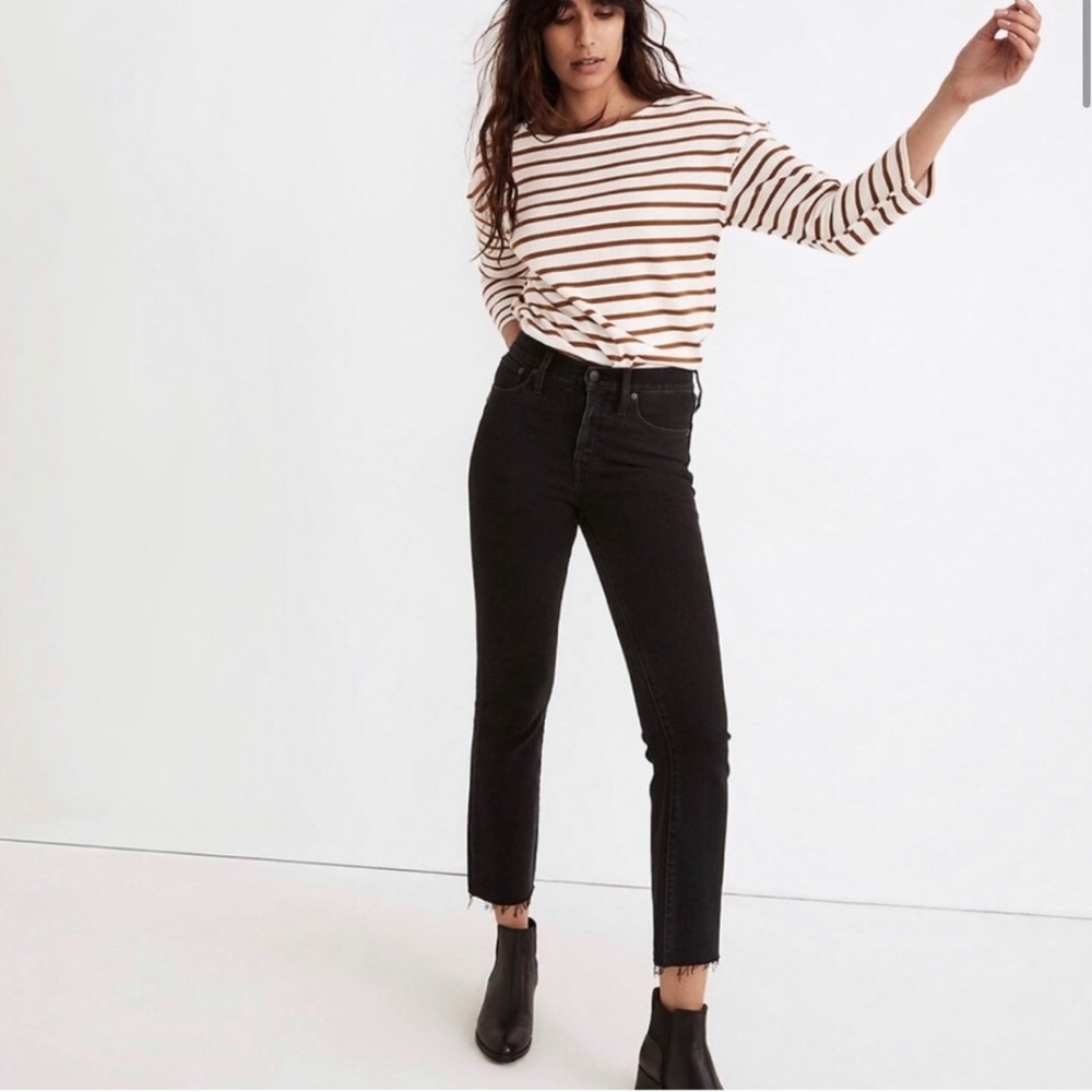 Madewell Petite Cali Demi-Boot Jeans in Edmunds Wash Raw-Hem Edition